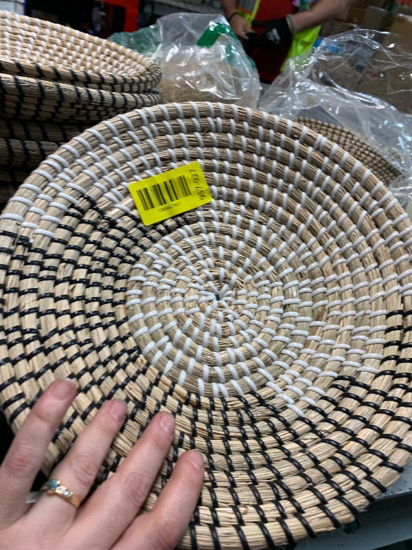View 2 of ***STOCK PHOTO FOR REFERENCE ***YGT EXIM Woven Wall Basket Decor - Woven Bowls Trays Hanging Baskets Indoor Bowl For Home Wall Art.Rustic Durable Structured Boho Decorations. Different Solo Gift Products