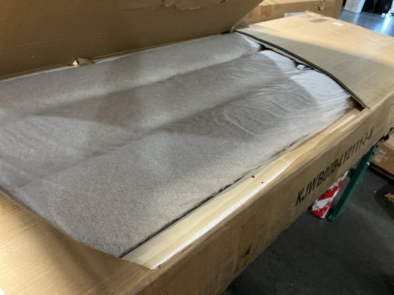 View 3 of **LARGE BOX - TRUCK/TRAILER PICKUP RECOMMENDED**KISLOT Upholstered Wood Bed Frame, King, Oat