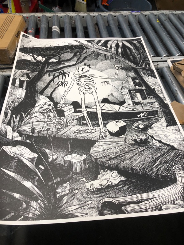 View 2 of ***TRUCK/TRAILER PICKUP ONLY*** DUDES FACTORY Art Screen-printed on Handmade Paper (292 Pcs)