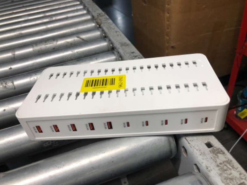 View 2 of ***MISSING PARTS*** ***STOCK PHOTO FOR REFERENCE ONLY*** Cell Phone Wall Charger USB Charging Station for Multi 12 Ports Power Strip Charging Hub Smart Plug Charge Block Desk Device Dock for iPhone 15/14/13/iPad iPod Galaxy Watches Android Phones
