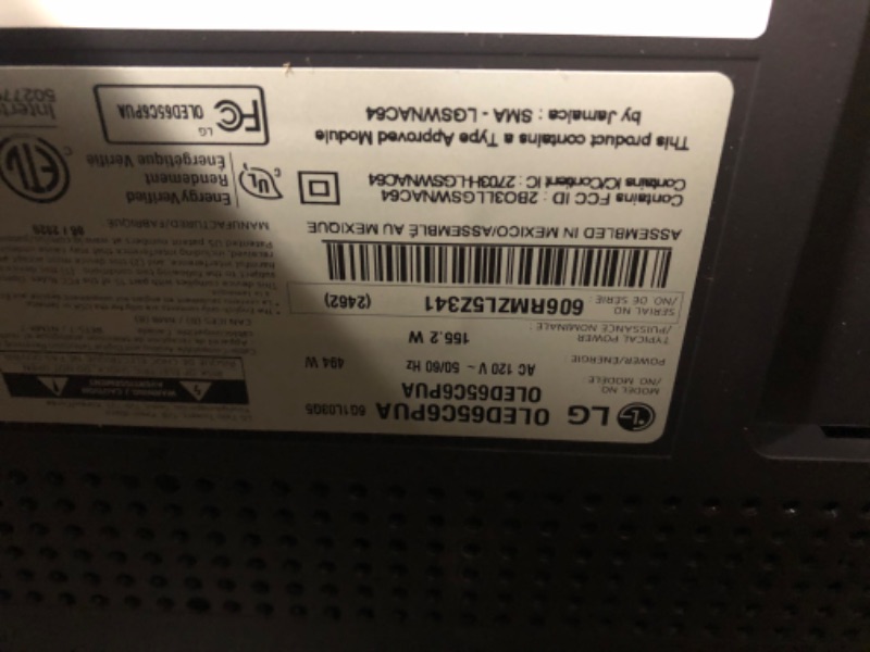 View 2 of ***DAMAGED - SEE NOTES/PICTURES*** LG 65-Inch OLED evo C6 Series 4K Smart TV