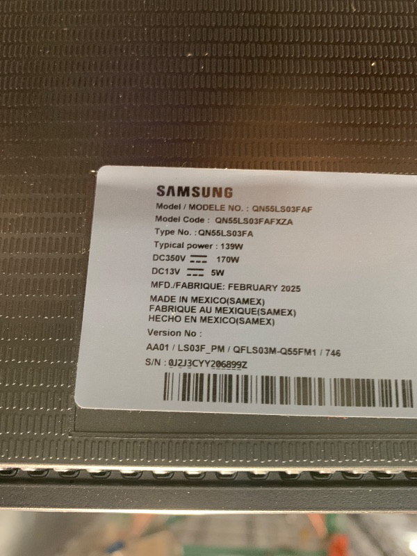 View 3 of ***MINOR SCUFFS ON SCREEN VISIBILE WHILE POWERED OFF***
Samsung 55" The Frame QLED 4K Smart TV (2025)