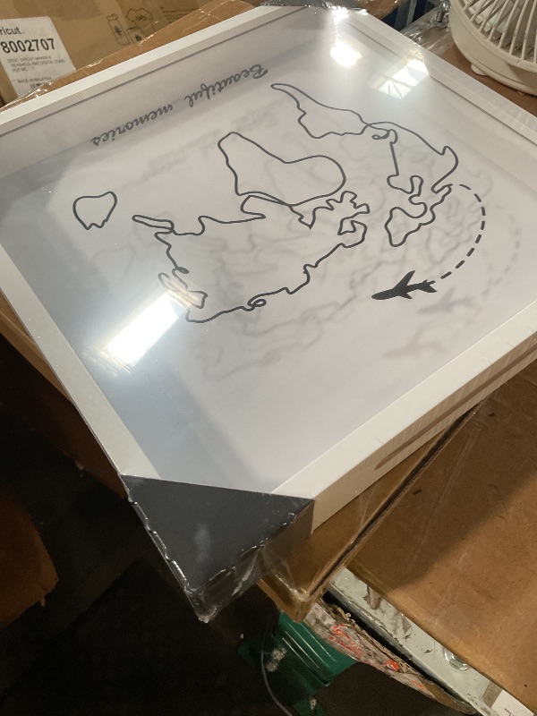 View 3 of *FACTORY SEALED*
Xuanzuly Adventure Archive Box, Travel Shadow Box with Slot, Shadow Box with Slot, Black and White, Store Memories: Money from Different Countries, Photos, Plane Tickets, Movie Tickets (White, 12x12)