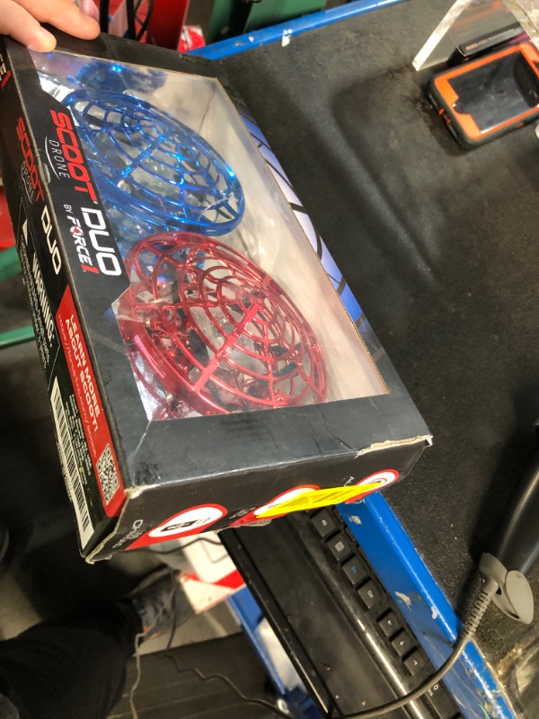 View 2 of *** PARTS ONLY - NO CHARGING CABLE *** 
Force1 Scoot Duo Hand Operated Drone 2-Pack