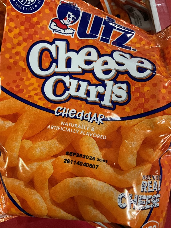 View 4 of (EXP:09/28/26)Utz Baked Cheddar Cheese Curls, 1 oz Bags (60 Count)