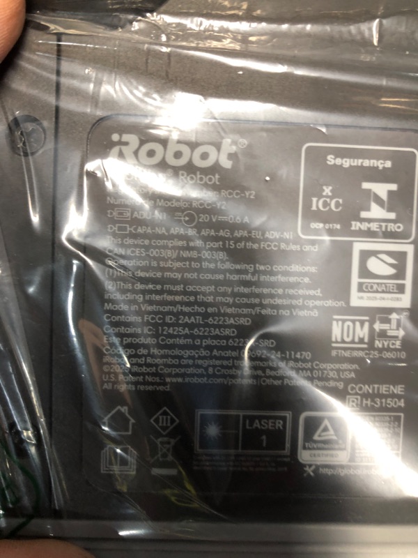View 2 of ***STOCK PHOTO FOR REFERENCE ONLY*** iRobot Roomba 115X Combo Robot Vacuum & Mop, 15,000 Pa, Easy to use, Intense Power-Lifting Suction, LiDAR Navigation, Multiple Cleaning Modes, Avoids Mopping Carpets, Self-Charging