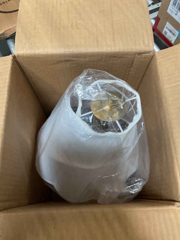 Photo 1 of [DAMAGED] Grinsvalley Gold Bow Table Lamp for Girls Room 16 Inch Large Coquette Bow Table Lamp with Scalloped Fabric Shade Modern Decorative Desk Light for Nightstand Living Room Nursery Bedroom