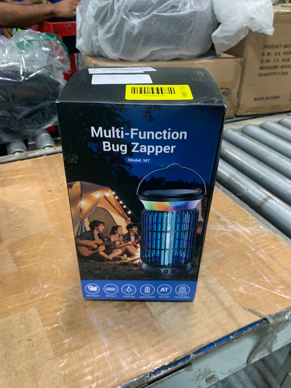 View 2 of **View Clerk Notes**Sayneep Solar Bug Zapper Outdoor, Mosquito Zapper with Rechargeable Bug Zapper Design, Solar & USB Charging, 6000mah Battery, Auto on Off Sensor, Waterproof for Patio Backyard Garden Camping