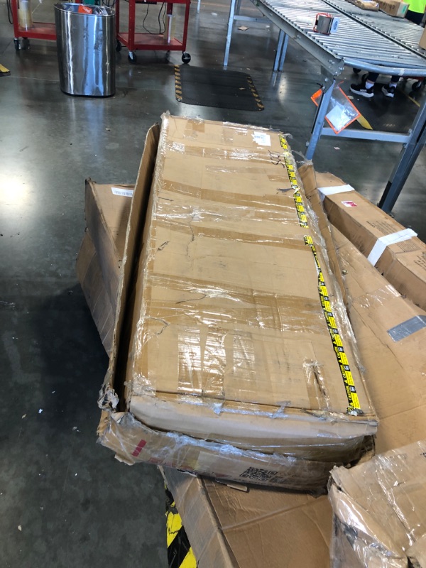 View 2 of [Parts ONLY] Gecheer Floating Bed Frame with LED Light, Modern PU Leather Platform Bed, No Boxing Spring Needed, Full Size Easy to Assemble YHSN761P206085G
