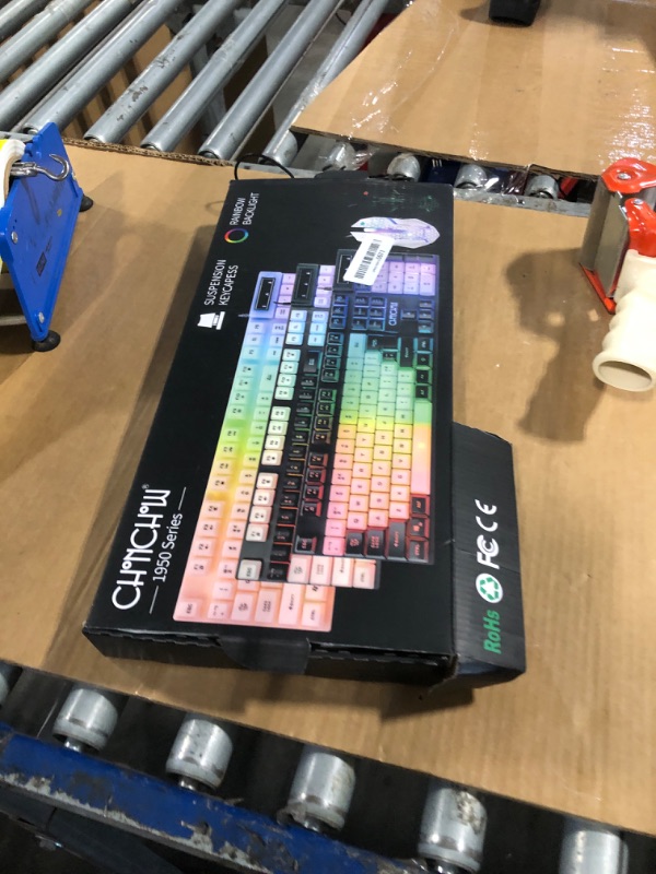 Photo 1 of [MINOR DAMAGE] CHONCHOW Gaming Keyboard and Mouse Combo, USB Wired RGB Backlit, Mechanical Feel Anti-ghosting Keyboard 3200DPI Ergonomic Mouse, LED Gaming Set for Laptop PC PS4 Xbox Mac Game Work