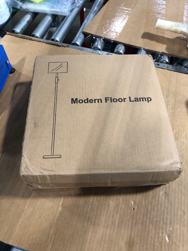 Photo 1 of ?Upgraded? Dimmable Floor Lamp for Living Room,1000 Lumens Bulb Included, Modern Floor Lamps Simple Design with Linen Shade, Tall Standing Lamp for Bedroom Office Dining Room, Black Pole Lamp