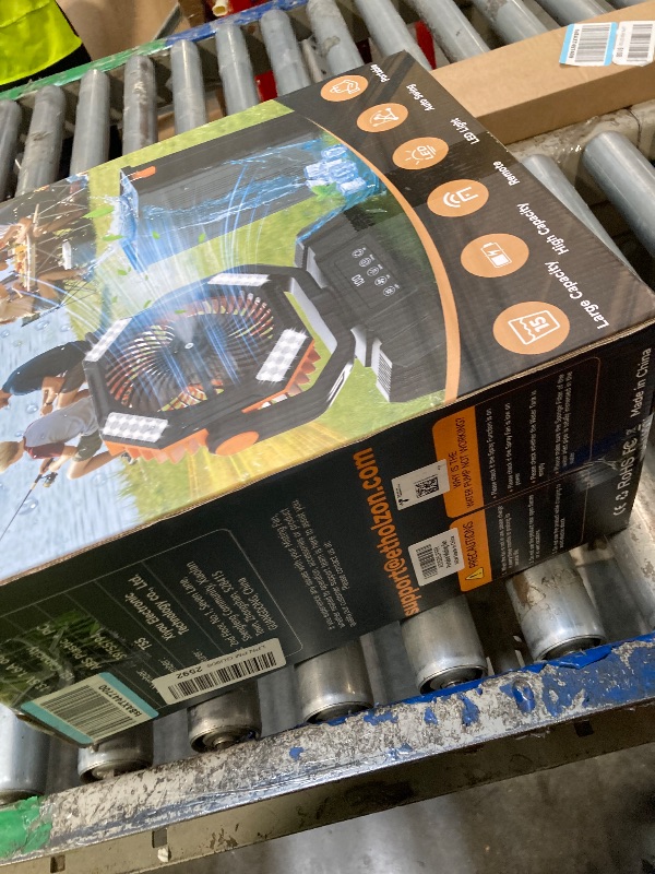Photo 1 of ***MISSING CHARGER AND REMOTE*** Etholzon 40000mAh Misting Fans for Outside, 15L Large Tank Portable Misting Fan, Battery Powered Outdoor Mister Fan with Remote & LED Light, Wide 270° Coverage for Camping Patio Backyard