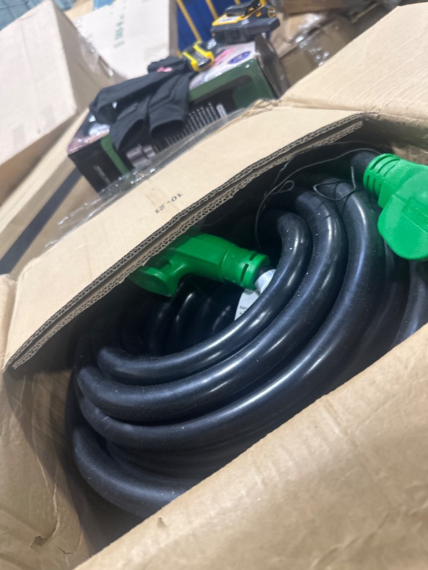Photo 1 of ***UPDATED 7/24*** RVMATE 50 Amp 75 Feet RV/EV Extension Cord, Easy Plug in Handle, 14-50P to 14-50R with LED Indicator, ETL Listed