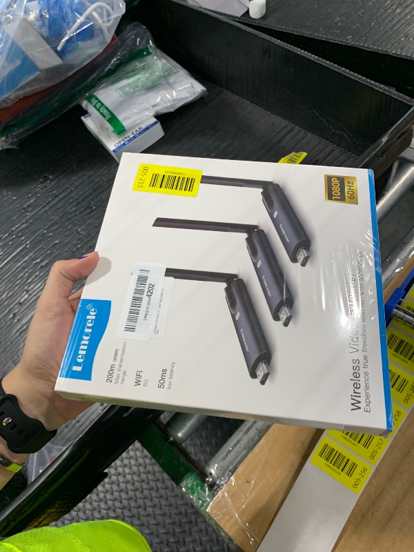 Photo 1 of ***NEW/OPEN FOR INSPECTION**** Lemorele Wireless HDMI Transmitter and Receiver, Aluminum Alloy Deep Gray, 5Ghz up to 656ft, 1080P 60Hz, Plug and Play with TuTuPlay App Monitor, for Security, Streaming, Home Theater, PC/TV. 1TX+2RX