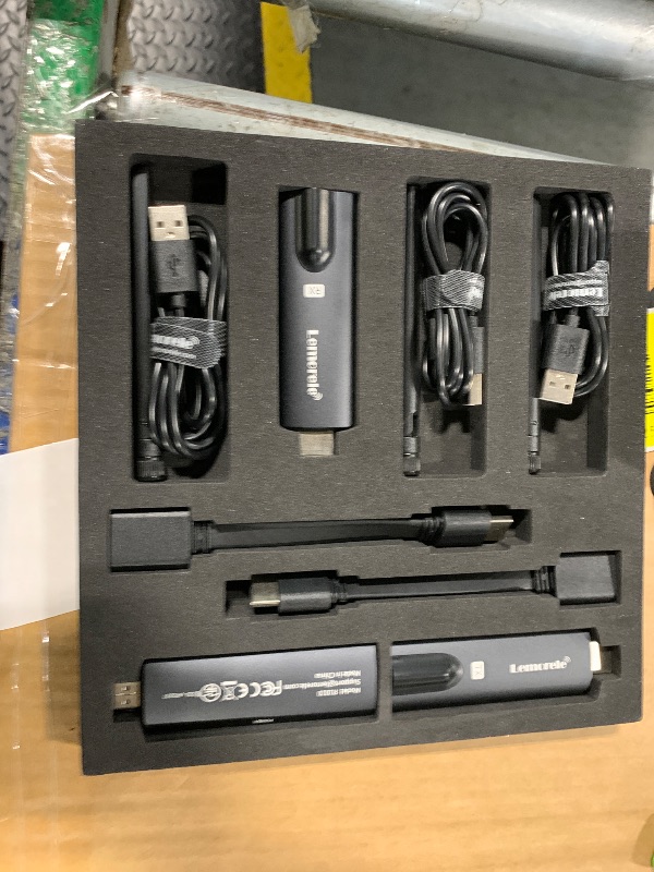 Photo 1 of ***NEW/OPEN FOR INSPECTION**** Lemorele Wireless HDMI Transmitter and Receiver, Aluminum Alloy Deep Gray, 5Ghz up to 656ft, 1080P 60Hz, Plug and Play with TuTuPlay App Monitor, for Security, Streaming, Home Theater, PC/TV. 1TX+2RX