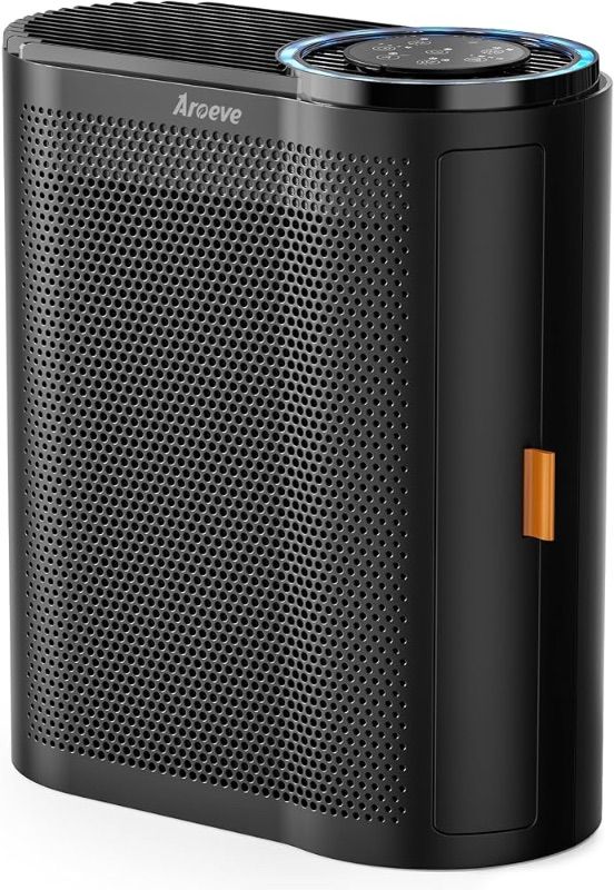 Photo 1 of ***BROKEN, SOLD FOR PARTS*** AROEVE Air Purifier for Home Air Quality Sensors and Auto Function Ultra-Quiet Sleep Mode Air Cleaner for Dust, Pet Dander, Smoke, Pollen for Bedroom and Office-AP04(Black)