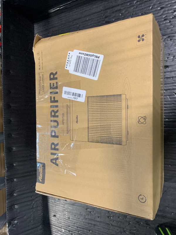 Photo 1 of ***BROKEN, SOLD FOR PARTS*** AROEVE Air Purifier for Home Air Quality Sensors and Auto Function Ultra-Quiet Sleep Mode Air Cleaner for Dust, Pet Dander, Smoke, Pollen for Bedroom and Office-AP04(Black)
