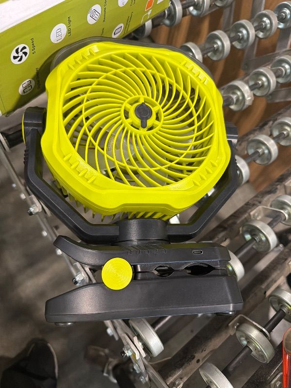 Photo 1 of ***BROKEN, SOLD FOR PARTS*** Portable Rechargeable Misting Fan with 12oz Mist, Battery Life Display, Remote, Timer, Light, 5 Speeds, 9-Inch, 20000mAh 120H Battery Powered Clip Fan for Stroller, Travel, Outdoor, Poweroutage
*9*USED**