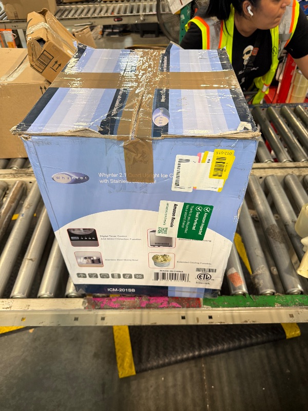 Photo 1 of ***used **Whynter Ice Cream Maker Machine Automatic 2.1 Qt. Upright with Built-In Compressor, LCD Digital Display & Timer, No Pre-Freezing, ICM-201SB, Stainless Steel