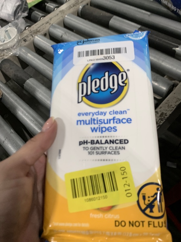 Photo 1 of ***Pack of 1*****,Pledge Multisurface Cleaning Wipes, pH Balanced, Fresh Citrus, 25 Coun (Pack of 1,