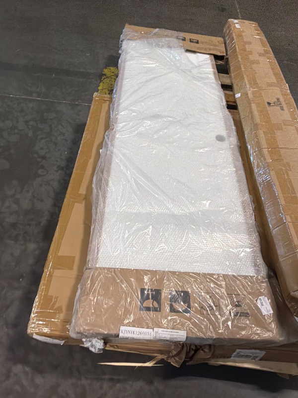 Photo 1 of ** DAMAGE MAJOR** JUBEST 24"x80" Right-Hand Prehung Interior Door with Knock Down Jamb Kit & Satin Nickel Hinges, 2-Panel White Primed Hollow Core Molded Door Slab with Bore & Hinge Cutout, Durable & Sturdy, No Handle