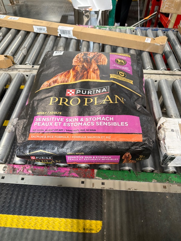 Photo 1 of *****EXP: JUNE 2026 ***** Purina Pro Plan Sensitive Skin and Stomach Dog Food Dry, Adult Salmon & Rice Formula, Digestive Health - 30 lb. Bag