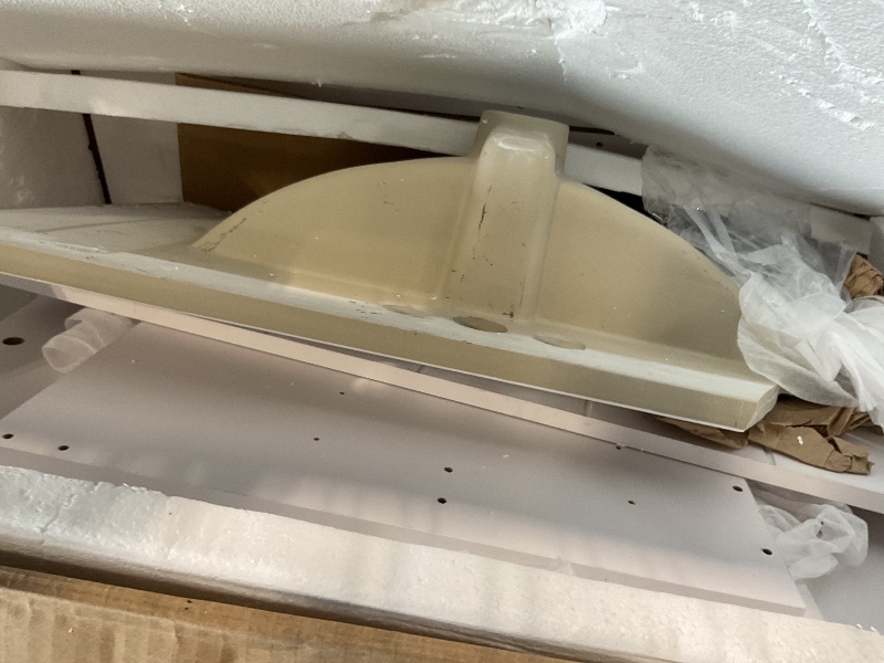 Photo 1 of *Broken**IDEALHOUSE Floating Bathroom Vanity with Sink 30 inch, Modern Bathroom Sink Cabinet, Ceramic Vanity Top, 2 Large Storage Drawers with Gold Metal Handle, Easy to Assembly, White