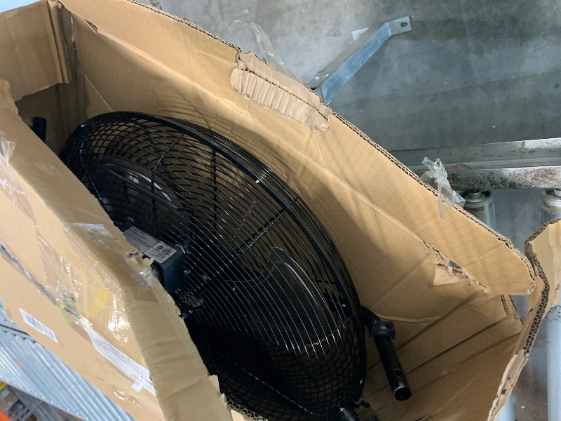 Photo 1 of ***NOT FUNCTIONAL***Amazon Basics 20" High Velocity Industrial Cooling Floor Fan with 3 Speeds, Tilt Head, ETL-Listed Safety Compliance, Metal Housing and Blades, for Commercial Space/Garage/Gym, 125W, Black