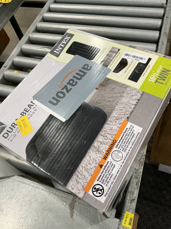 Photo 1 of [HEavily Used] Intex Raised Airbed Mattress with Built-in Pump, Dura-Beam Plus Pillow, Twin - Portable Inflatable Luxury Blow-Up Bed for Adults, Camping, Guests