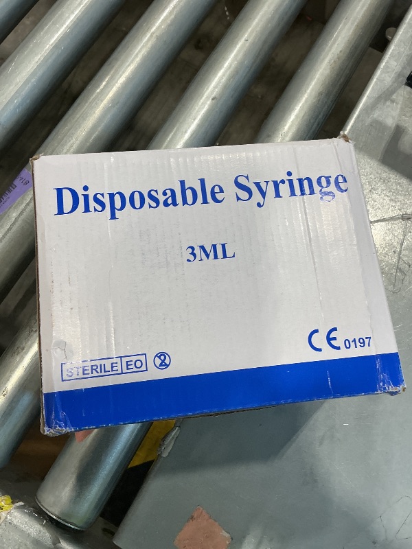 View 2 of 100 Pack 3ml 25 Gauge 1 inch Syringe Luer Lock Disposable Syringes for Scientific Labs,Individually Wrapped