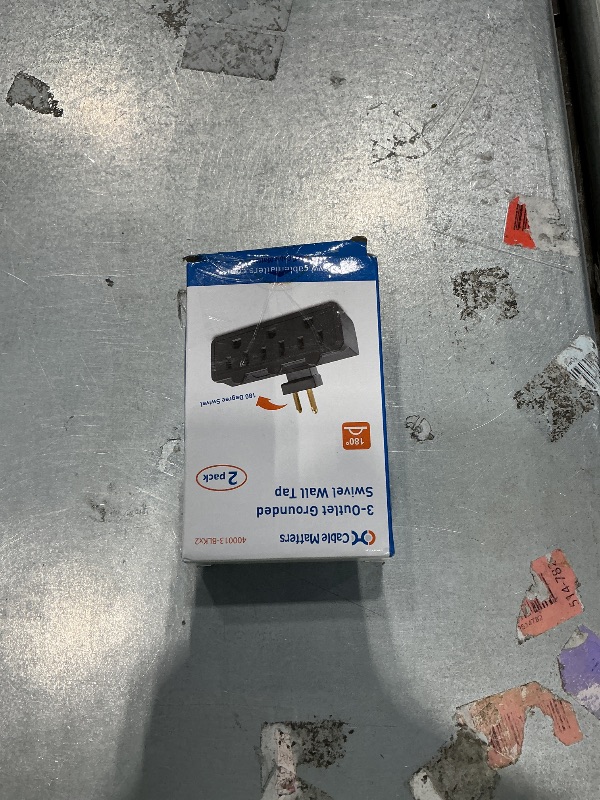 Photo 1 of **See Clerk Notes**Cable Matters 2-Pack 3-Outlet Swivel Wall Tap