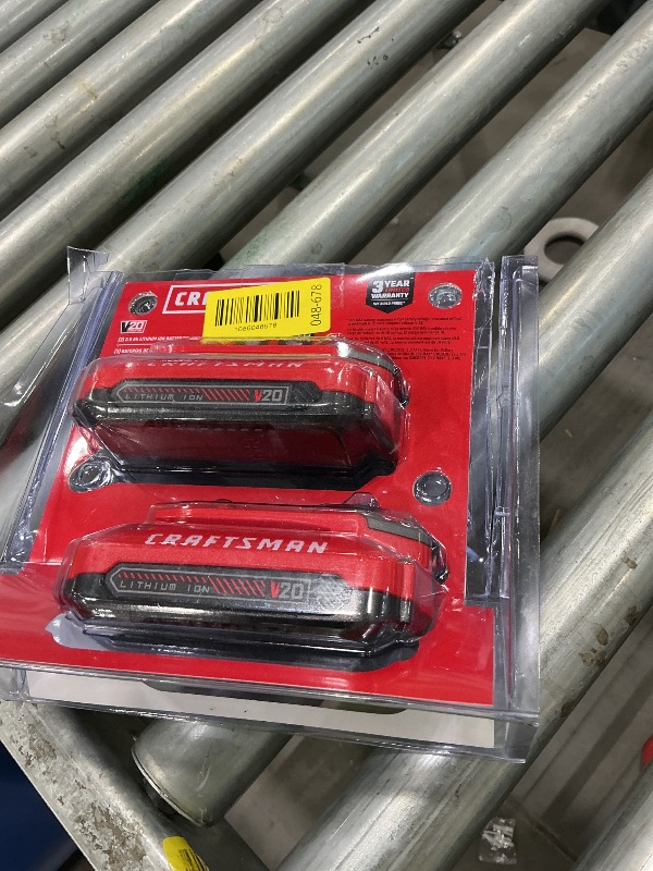 View 2 of **See Clerk Notes**CRAFTSMAN V20 Lithium Ion Battery, 2.0-Amp Hour, 2 Pack (CMCB202-2)
