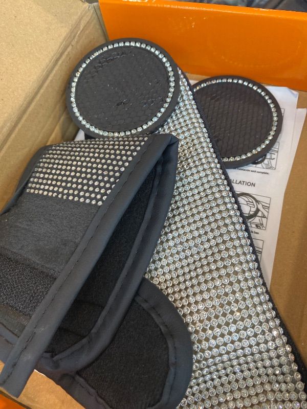 View 3 of [MISSING PARTS] NBTEPEM 8 pcs Bling Car Accessories Set - Multicolor Diamond