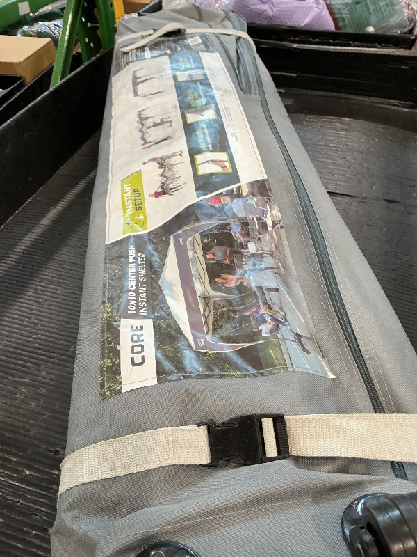 Photo 1 of [SOLD FOR PARTS] CORE 10 FT x 10 FT Instant Pop Up Canopy Tent | Portable Straight Leg Outdoor Gazebo Shelter with Wheeled Carry Bag | Perfect for Camping, Beach, Picnic, Backyards, BBQ, Tailgate, Patio and Party