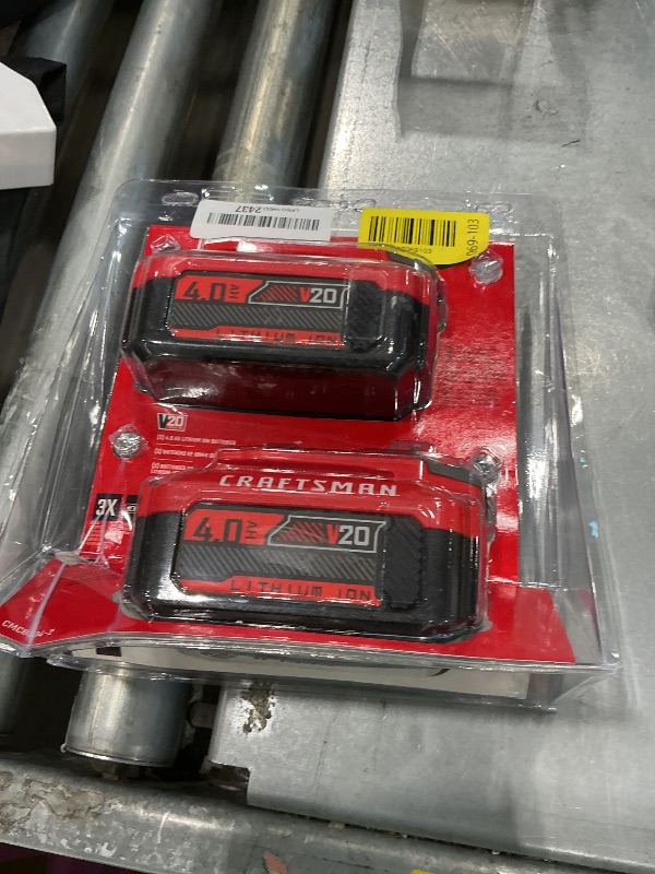 Photo 1 of **View Clerk Notes**CRAFTSMAN V20 4Ah Lithium Ion Battery 2-Pack