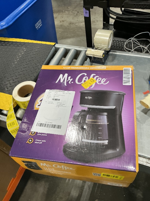 Photo 1 of [MISSING GLASS CONTAINER] Mr. Coffee® 12-Cup Programmable Coffeemaker, Brew Now or Later
