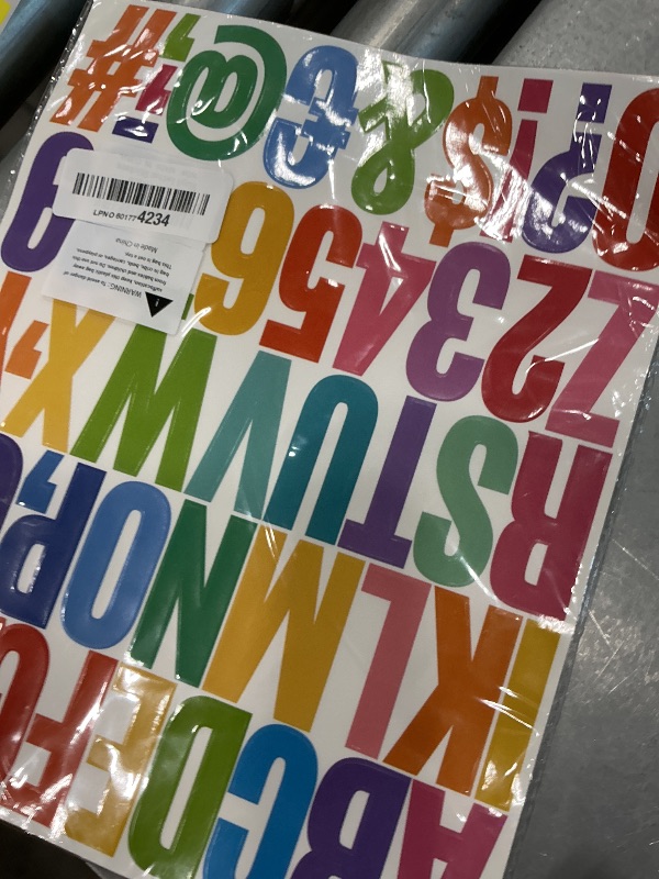 Photo 1 of 1000 Piece 20 Sheet Letter Sticker, 2 Inch Large Alphabet Stickers, Self Adhesive Vinyl Letter Stickers, Waterproof Alphabet & Number Sticker for Mailbox, Window, House Number Sign, Address Number
