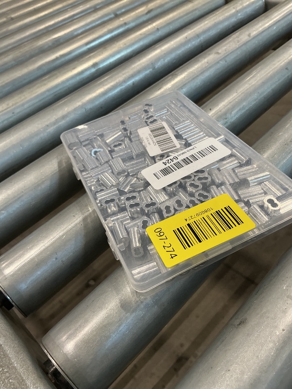 Photo 1 of 1/8 Aluminum Cable Crimps, Ferrules 150PCS, Crimping Loop Sleeves Wire Rope