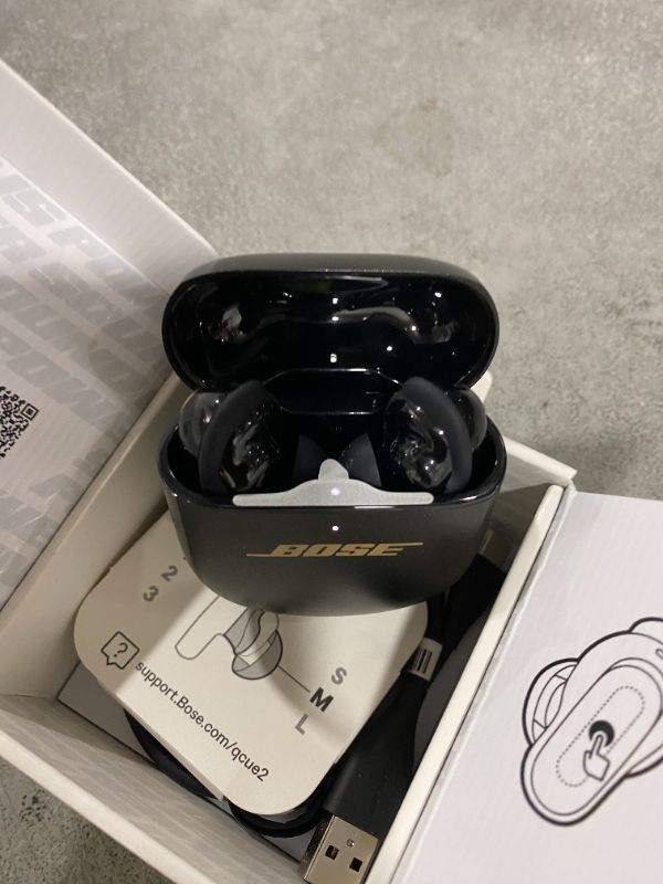 View 2 of Bose QuietComfort Ultra Earbuds (2nd Gen) - Wireless Noise Cancelling Earbuds with Mic, Immersive Audio, USB-C Charging, Up to 6 Hours Battery, IPX4 Rating, Desert Gold - Limited Edition Color