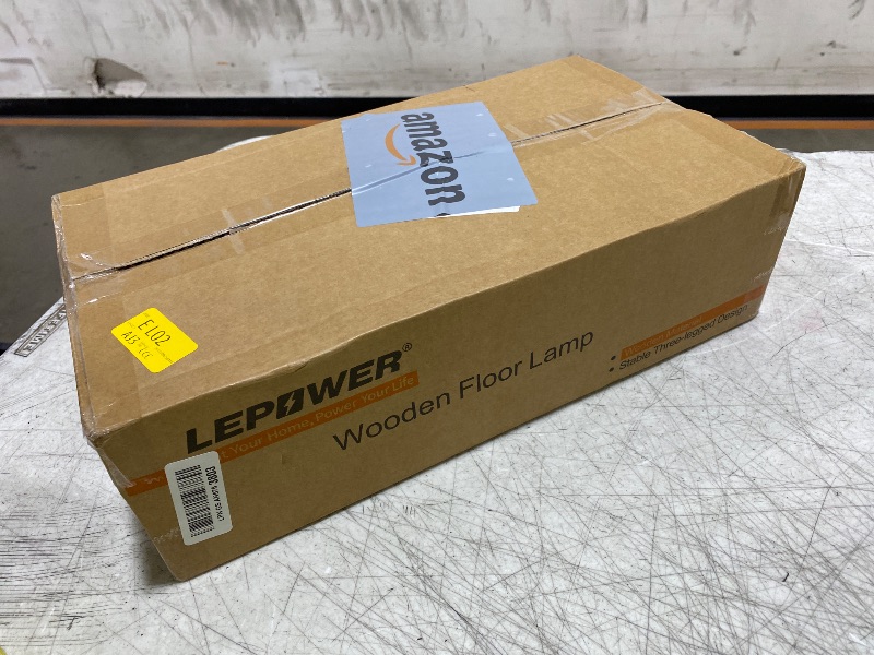View 2 of LEPOWER Tripod Floor Lamp - Brown