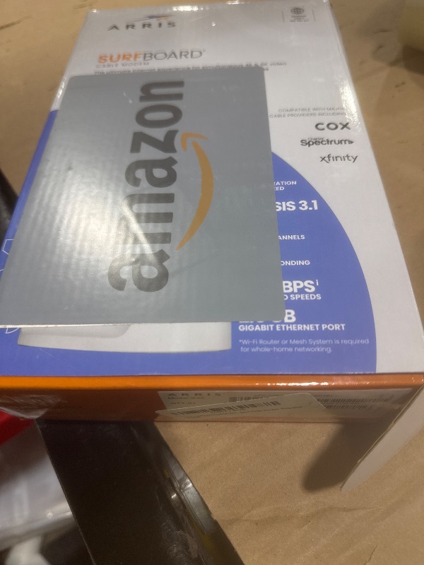 Photo 1 of Arris Surfboard S34 DOCSIS 3.1 Multi-Gig Cable Modem | 2.5Gbps + 1Gbps Ethernet Ports | Compatible with Xfinity, Cox, Spectrum | Next Gen Upstream | Modem Only, Router Required