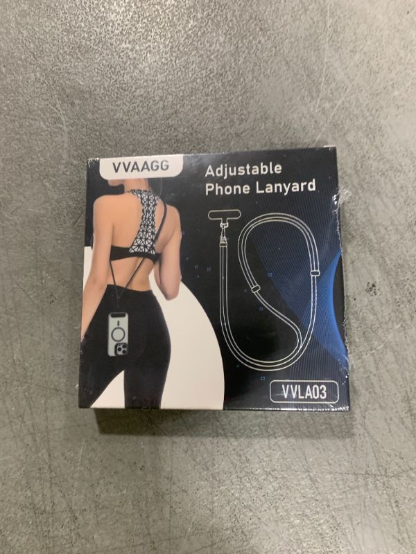 View 2 of VVAAGG Cell Phone Lanyard for iPhone - Crossbody Phone Strap Black
