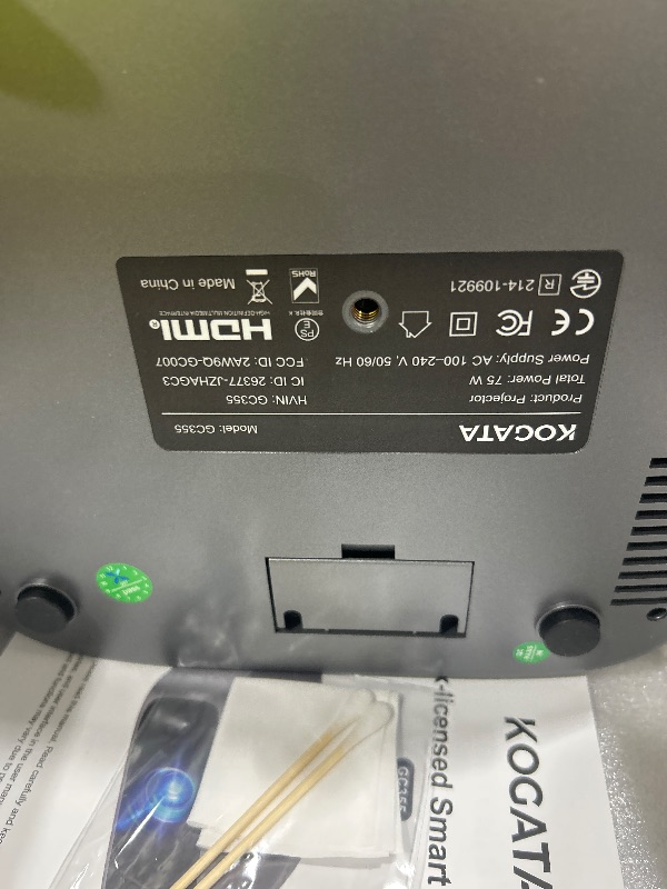 View 3 of Short Throw Projector 4K with Built-in Apps AI Auto Focus