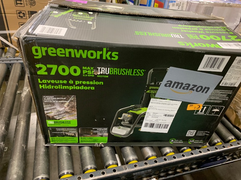 Photo 1 of Greenworks 2700 PSI Electric Pressure Washer