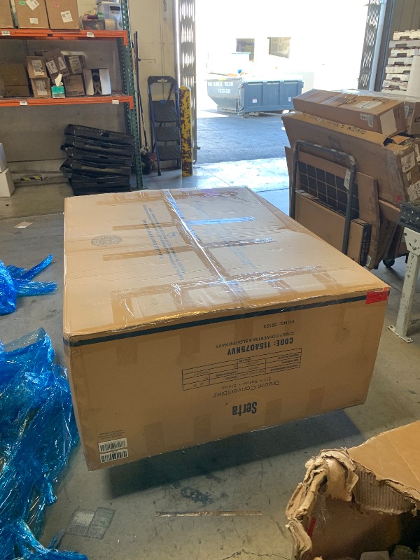 Photo 1 of Serta® Corren 68.1" Queen Sized Convertible Sofa, Dream Coil® Comfort, Fingerguard® Pinch Point Protection, Sofa Chenille Fabric, Navy Blue