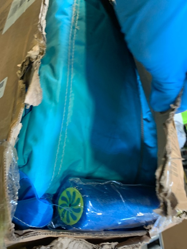 Photo 1 of FINCOME Bounce House Double Slides for Kids 3-10, Large Bounce Castle with Air Blower 550W, Pool, Jumping, Climbing, Balls, Ring Toss, Inflatable Water Park for Birthday Party Holiday Outdoor Indoor