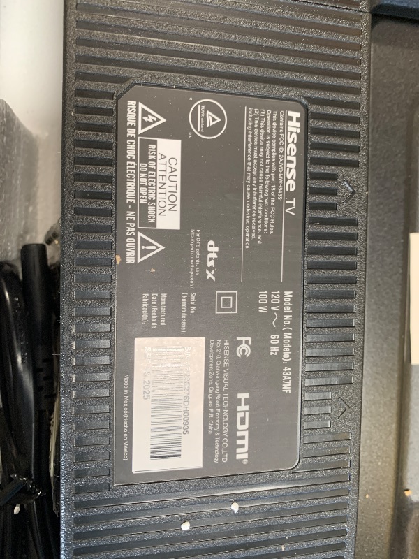 Photo 1 of Hisense 43" Class A7 Series (43A7NF) 4K UHD Smart Fire TV, Voice Remote with Alexa, Wide Color Gamut, HDR10+, Dolby Vision, Dolby Atmos, Game Mode, ALLM, Stream Live TV Without Cable