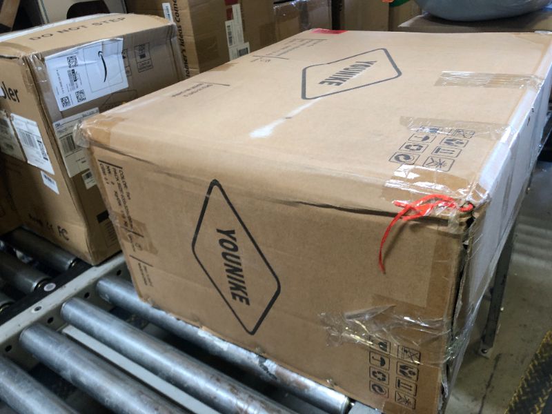 Photo 1 of *MAJOR DAMAGE, SEE NOTES** YOUNIKE Saffron Bar Stools Set of 2, Tan Swivel Barstools for Kitchen Island, Adjustable Leather Padded Bar Chairs with Back, Modern Counter Height Stools with 300LBS Support