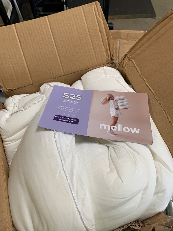 Photo 1 of Mellow Marshmellow Comforter King/Cal King - Extra Fluffy Double-Stuffed Down Alternative Duvet Insert, All-Season Temperature-Balancing, Oeko-TEX Class I Fabric, Box-Stitch, Machine Washable