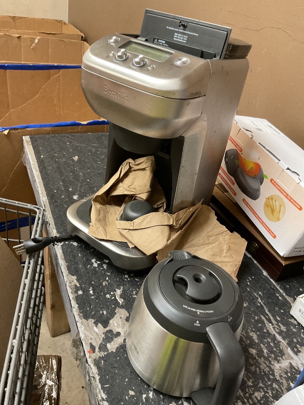 Photo 1 of Breville BDC650BSS Grind Control Coffee Maker With Grinder, Brushed Stainless Steel, Thermal Carafe